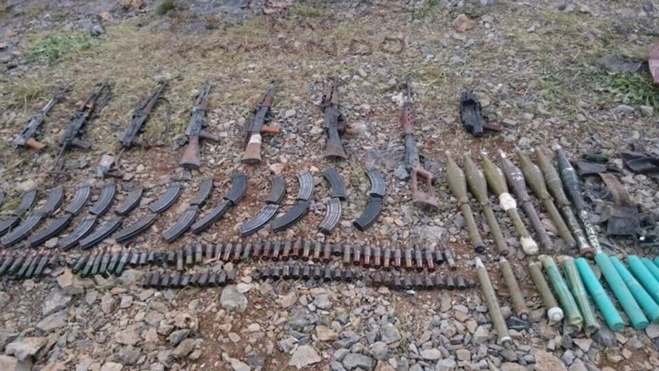 Bingöl ve Dağlıca'da çok sayıda mühimmat ele geçirildi