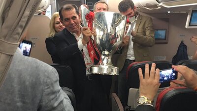 Galatasaray'ın uçağında büyük sevinç