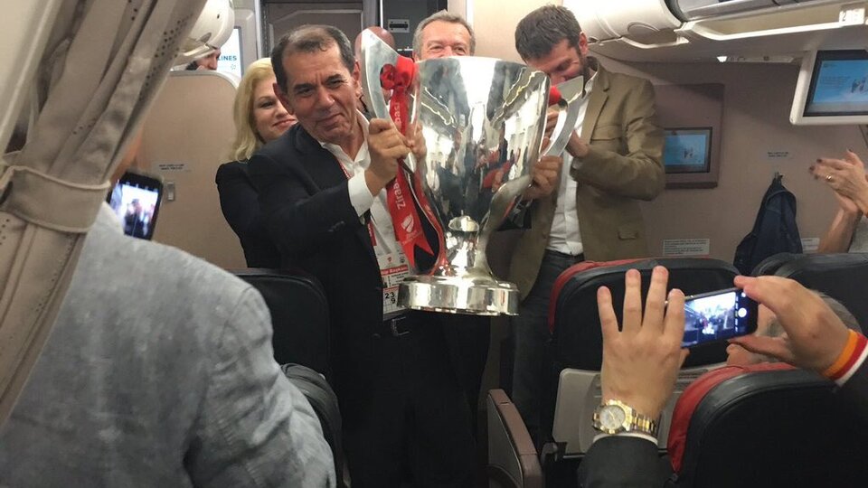 Galatasaray'ın uçağında büyük sevinç