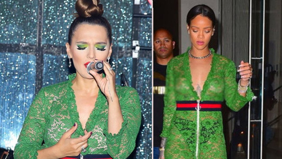 Demet Akalın ve Rihanna aynı elbiseyle...