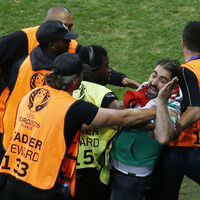 Türk taraftar sahaya girdi ve...