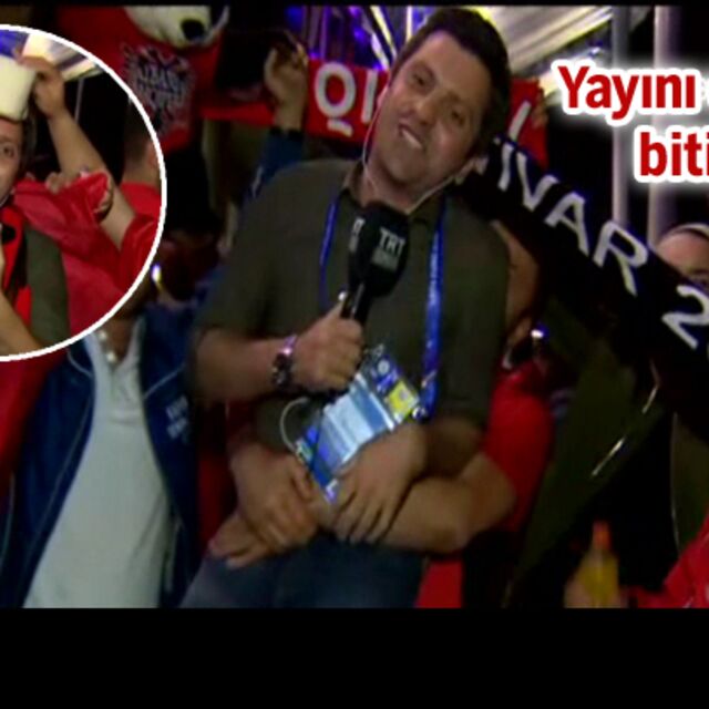 Canlı yayındaki muhabirin zor anları
