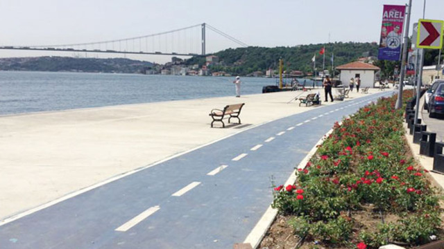 Tarabya da bisiklet yoluna kavuşuyor