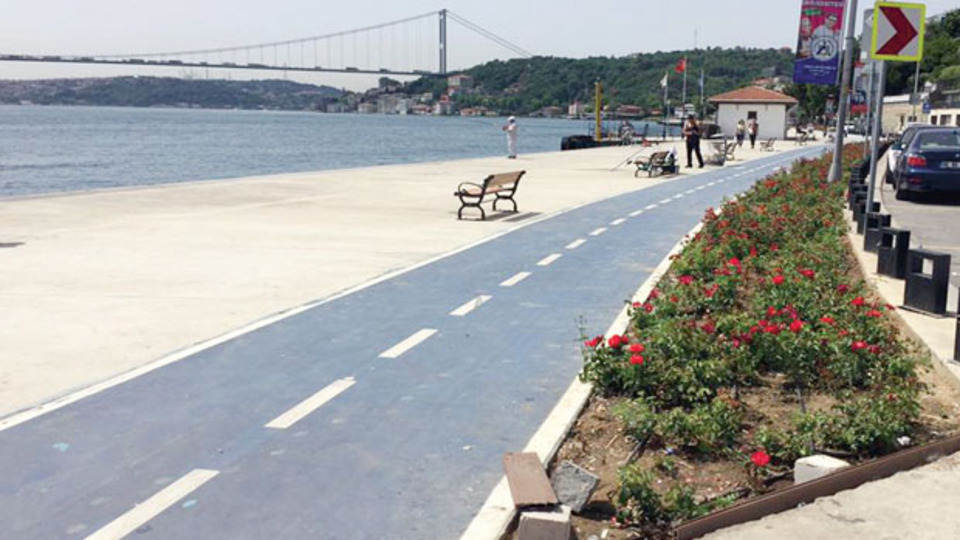 Tarabya da bisiklet yoluna kavuşuyor