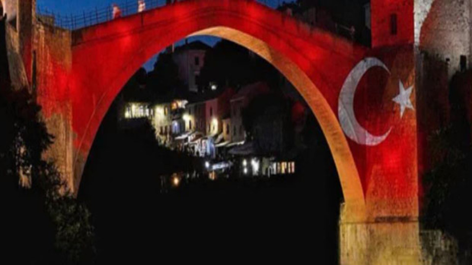 Türkiye'nin acısı Mostar'a yansıdı