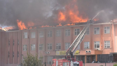 Akhisar'da korkutan okul yangını