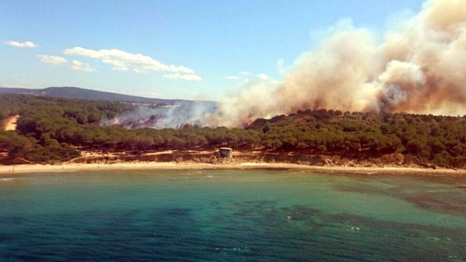 Tarihi Gelibolu Yarımadası'nda yangın!