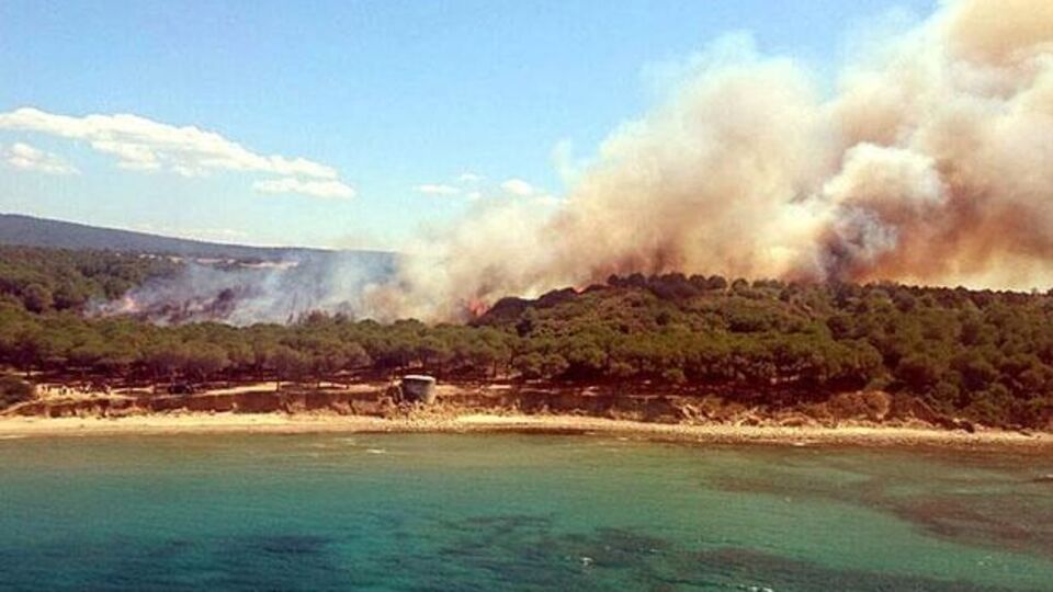 Bir Yedigöller yandı