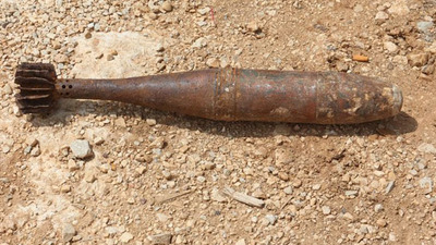 Afyonkarahisar'da patlamamış havan topu bulundu