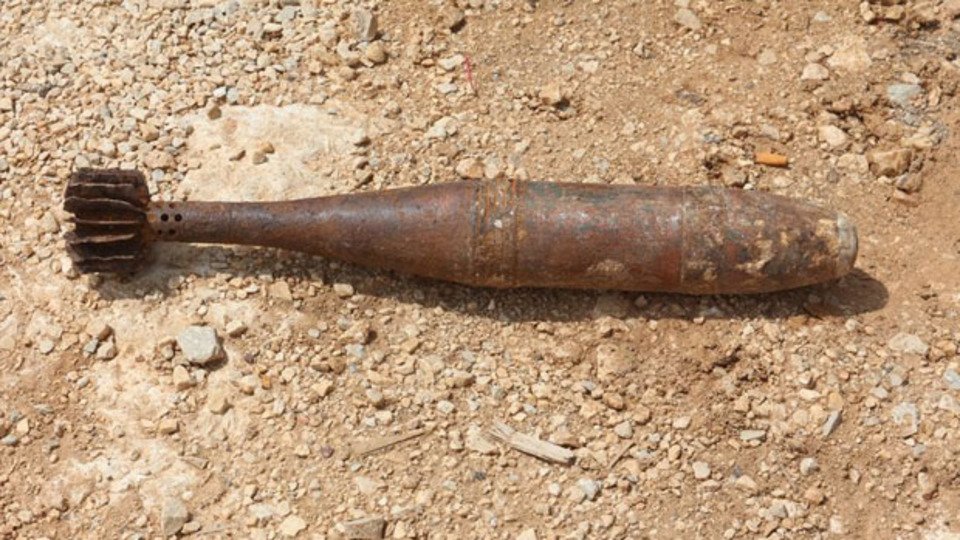Afyonkarahisar'da patlamamış havan topu bulundu