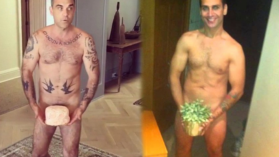Robbie Williams'tan çıplak poz