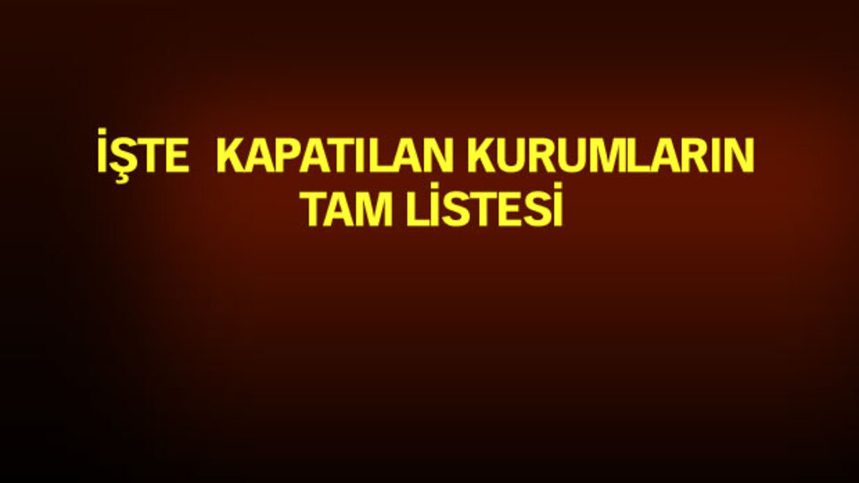 OHAL Kararnamesi'yle 16 televizyon, 3 haber ajansı, 45 gazete kapatıldı