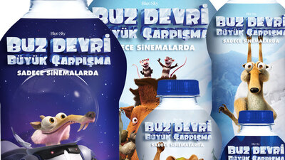 Buz Devri karakterleri Sırma su şişelerinde