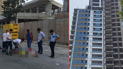 İskele sallandı, işçi 65 metreden yola çakıldı