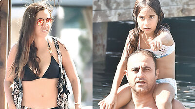 Eski eşiyle tatilde