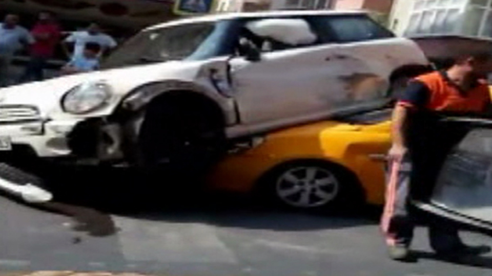 İstanbul'da ilginç kaza!