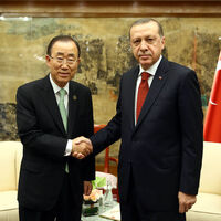 Erdoğan, Ban Ki-mun'la görüştü