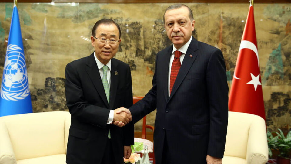 Erdoğan, Ban Ki-mun'la görüştü