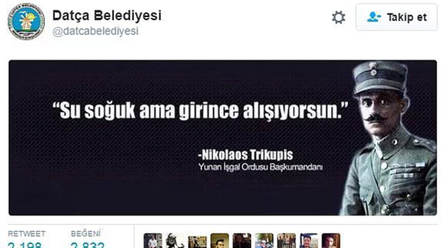 Datça Belediyesi'nden 9 Eylül tweeti! Tepki çekince sildiler