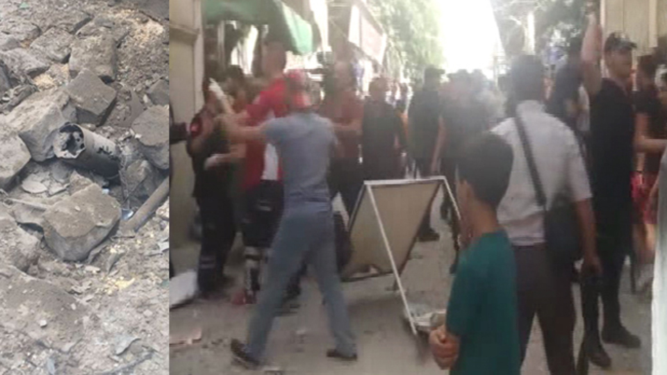 Suriye'den atılan roket Kilis'te pazar yerine düştü! 8 yaralı