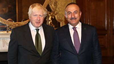 Çavuşoğlu ile Johnson'dan ortak basın toplantısı