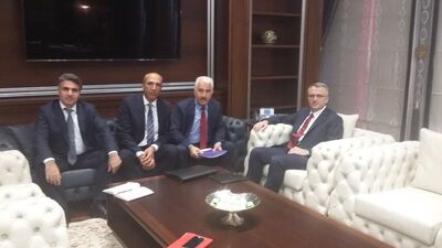 Maliye Bakanı Ağbal, Ergaz heyetini makamında ağırladı