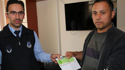 Yolda 100 bin liralık çek buldu