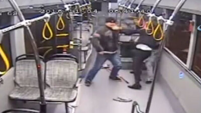 Otobüs şoförü neye uğradığını şaşırdı!