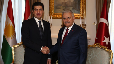 Cumhurbaşkanı Erdoğan IKBY Başbakanı Barzani'yi kabul etti