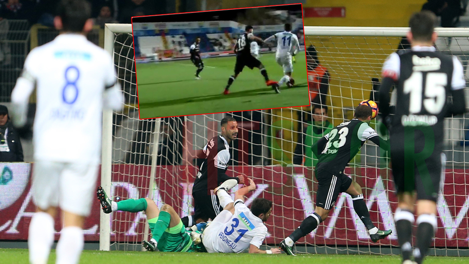 Beşiktaş'ın golünde faul tartışması