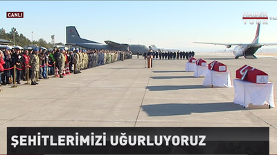 Şehitler son yolculuğuna uğurlanıyor