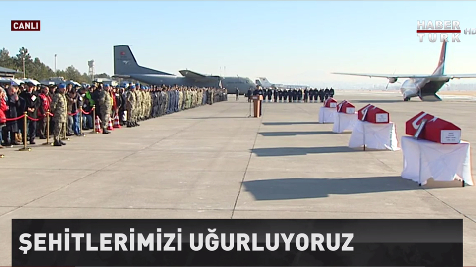 Şehitler son yolculuğuna uğurlanıyor