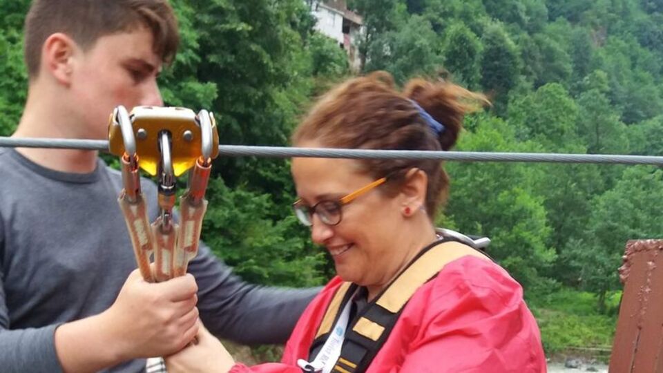 Zayıfladı, zipline hayalini gerçekleştirdi