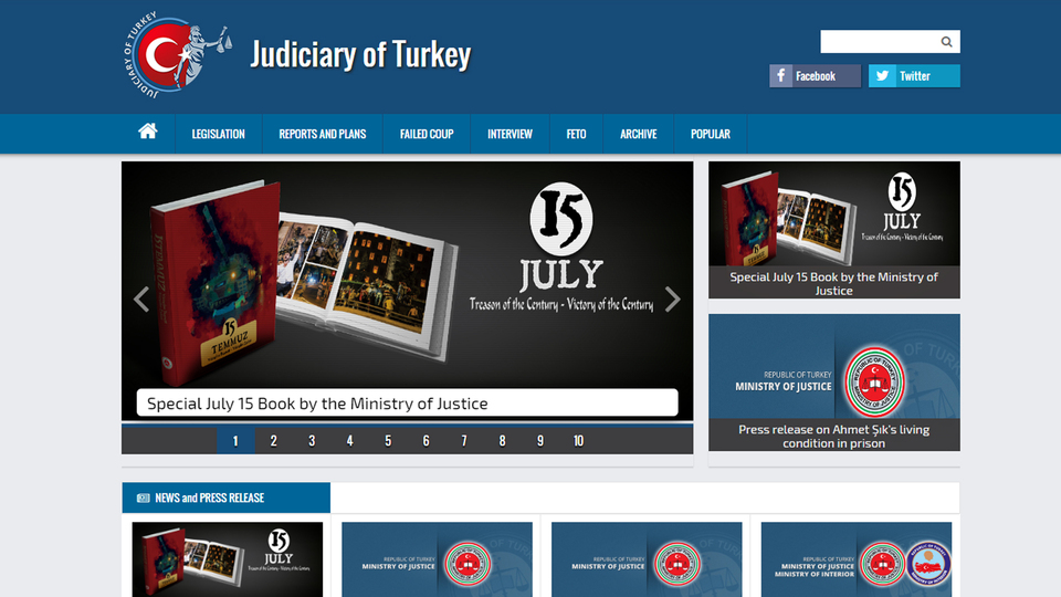 Adalet Bakanlığı "yargı"yı İngilizce sitede anlatıyor