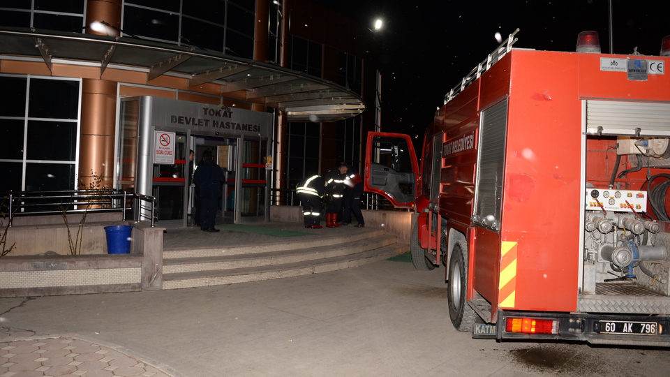 Tokat Devlet Hastanesinde yangın