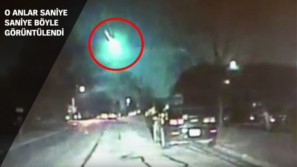 ABD'ye düşen meteor karanlığı aydınlattı!