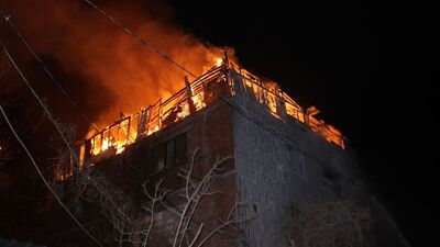 Şişli'de korkutan çatı yangını