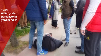 Taksici çarparak durdurdu, vatandaşlar kemerle bağladı!