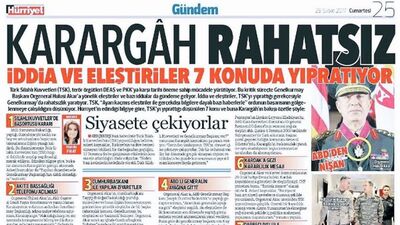 Hürriyet'ten 'Karargah rahatsız' manşetiyle ilgili açıklama