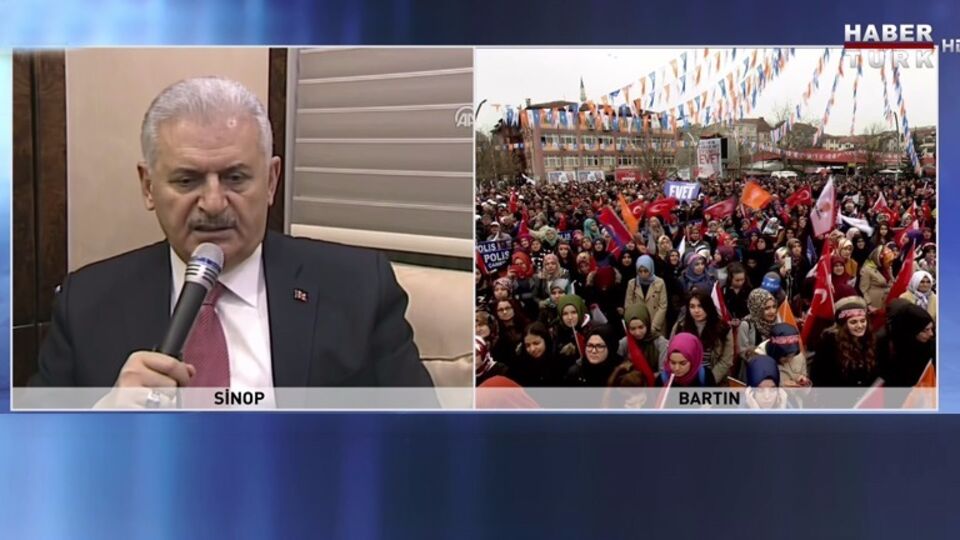 Binali Yıldırım'dan ilk! Telekonferansla miting