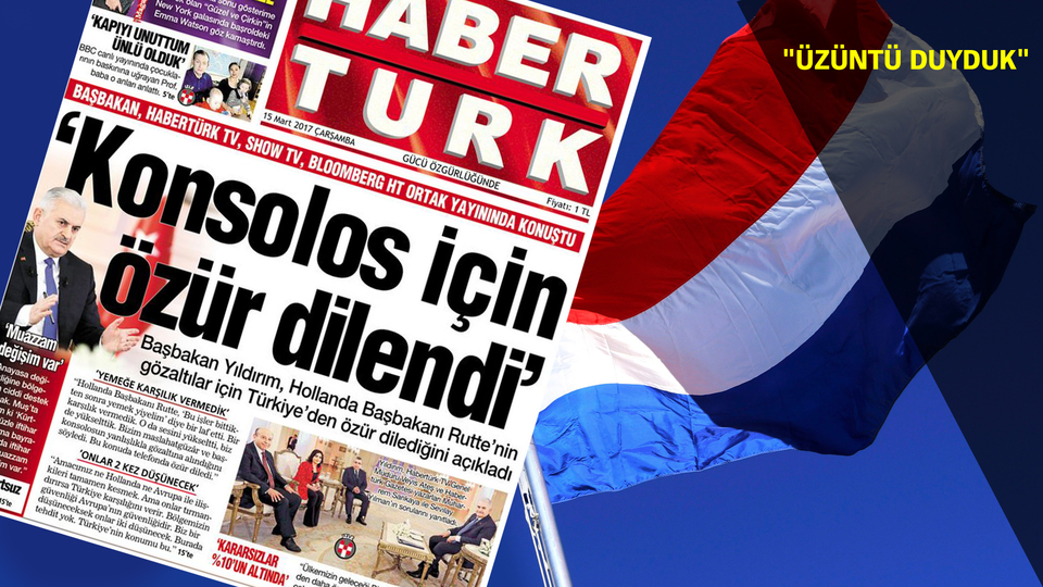 Habertürk'ün manşetine Hollanda'dan açıklama!