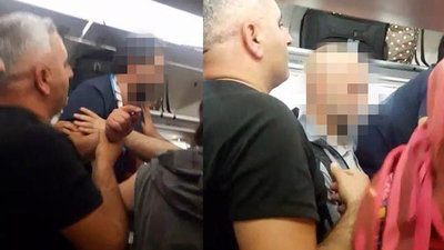 Uçaktaki kavga aprona taştı!