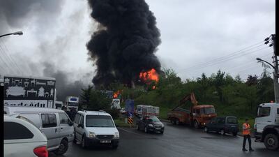 Trabzon'da sanayi bölgesinde yangın