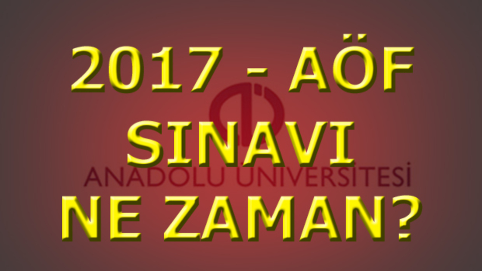 AÖF sınavı için geri sayım