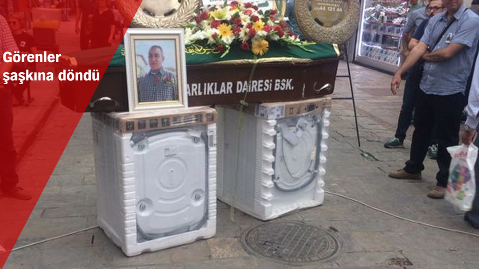 Bu görüntü İzmir'den... Çamaşır makinesi üstünde cenaze!