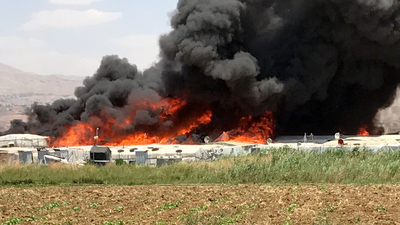 Lübnan'da Suriyeli mültecilerin kampında yangın: 4 ölü