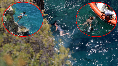 Ölüme atlayan genç kız böyle kurtarıldı