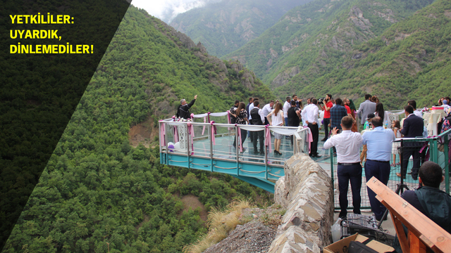 220 metre yüksekte horon yürekleri ağızlara getirdi!