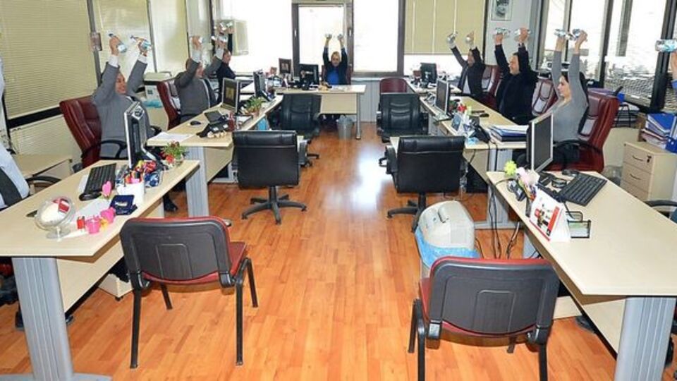 Günde 2 kez 10 dakika ofiste spor