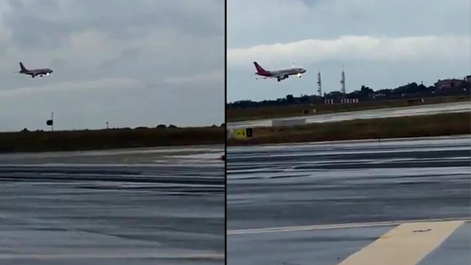 Yan yatarak piste yaklaşan uçağın pilotu konuştu: Bilinçli olarak yan yatırdık